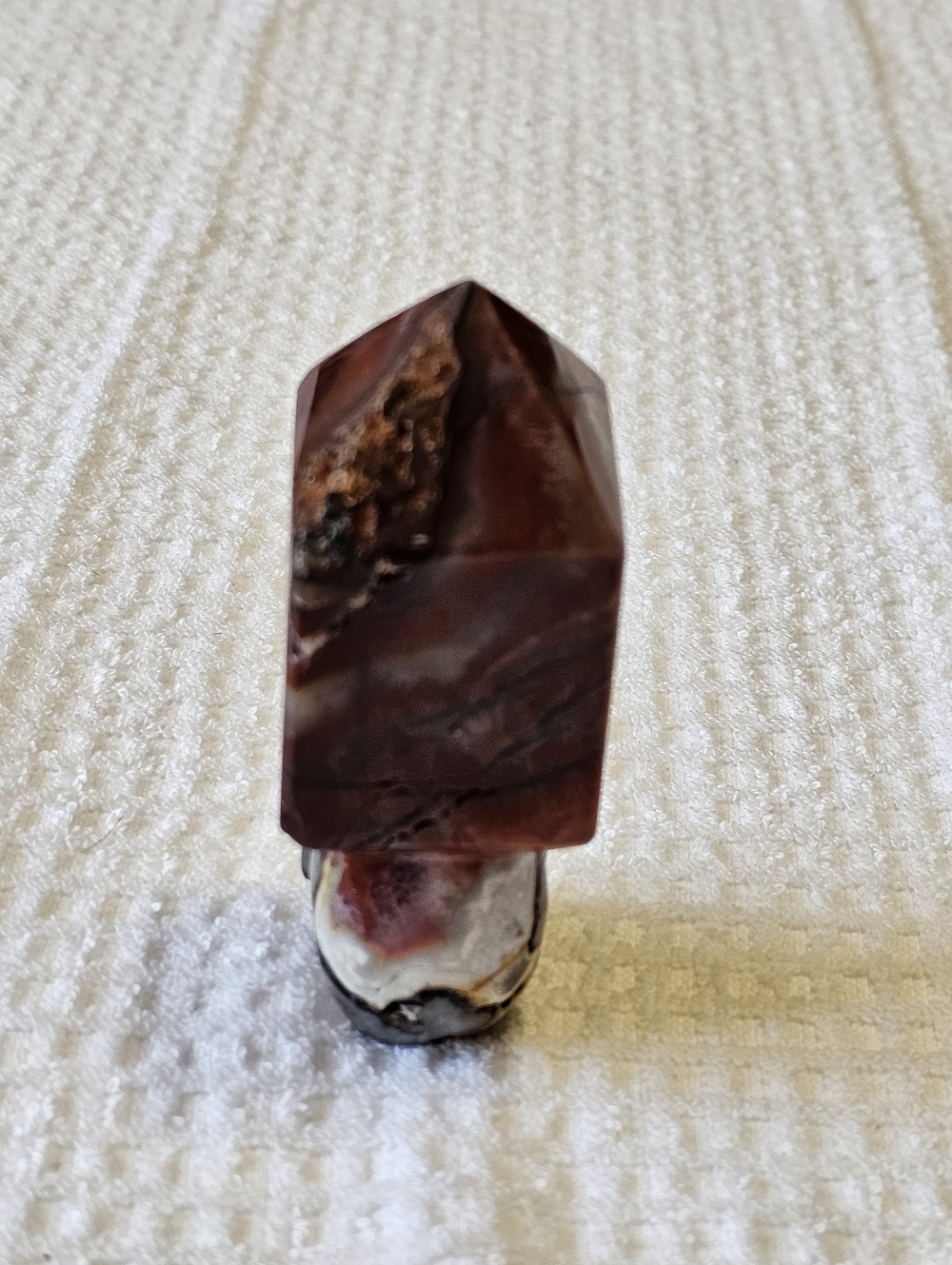 Natural Mexican Lace Agate Crystal Skull Tower - Picture 3 of 12